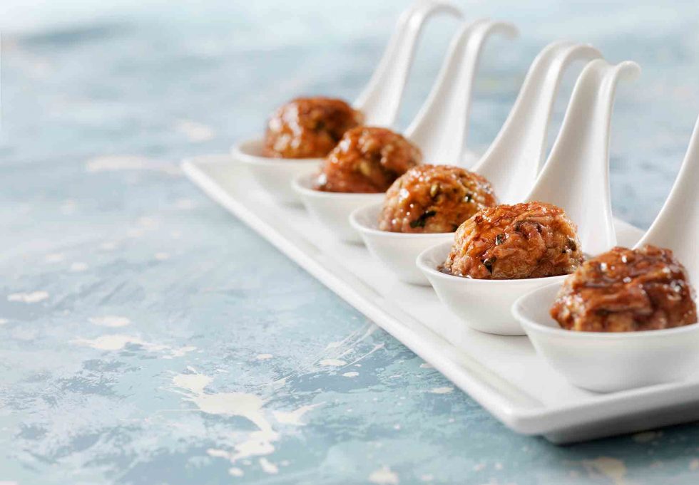 Calgary Food Photography. Array of meatballs.