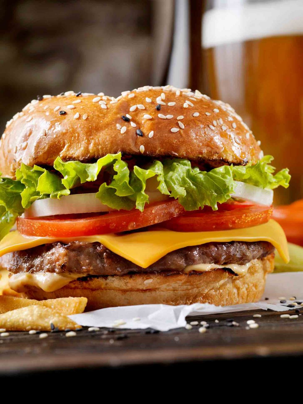 Calgary Food Photography. Juicy Cheeseburger.
